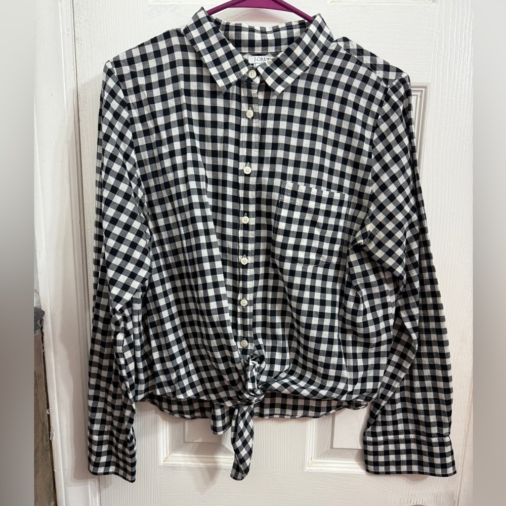 J Crew tie waist top